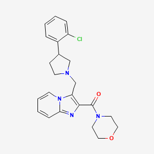 [3-[[3-(2-Chlorophenyl)pyrrolidin-1-yl]methyl]imidazo[1,2-a]pyridin-2-yl]-morpholin-4-ylmethanone