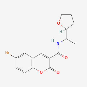 6-bromo-2-oxo-N-[1-(tetrahydrofuran-2-yl)ethyl]-2H-chromene-3-carboxamide