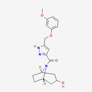 (3-endo)-8-({5-[(3-methoxyphenoxy)methyl]-1H-pyrazol-3-yl}carbonyl)-8-azabicyclo[3.2.1]octan-3-ol