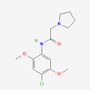 N-(4-chloro-2,5-dimethoxyphenyl)-2-(1-pyrrolidinyl)acetamide