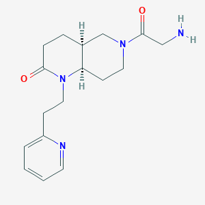 molecular formula C17H24N4O2 B5443974 rel-(4aS,8aR)-6-glycyl-1-[2-(2-pyridinyl)ethyl]octahydro-1,6-naphthyridin-2(1H)-one dihydrochloride 