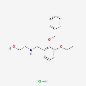 2-[[3-Ethoxy-2-[(4-methylphenyl)methoxy]phenyl]methylamino]ethanol;hydrochloride