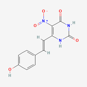 6-[2-(4-hydroxyphenyl)vinyl]-5-nitro-2,4-pyrimidinediol