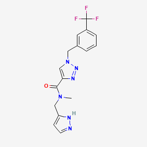 N-methyl-N-(1H-pyrazol-5-ylmethyl)-1-[[3-(trifluoromethyl)phenyl]methyl]triazole-4-carboxamide