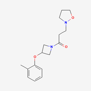 2-{3-[3-(2-methylphenoxy)azetidin-1-yl]-3-oxopropyl}isoxazolidine