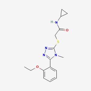 N-cyclopropyl-2-{[5-(2-ethoxyphenyl)-4-methyl-4H-1,2,4-triazol-3-yl]sulfanyl}acetamide