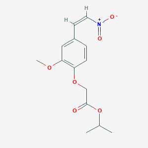 propan-2-yl 2-[2-methoxy-4-[(Z)-2-nitroethenyl]phenoxy]acetate