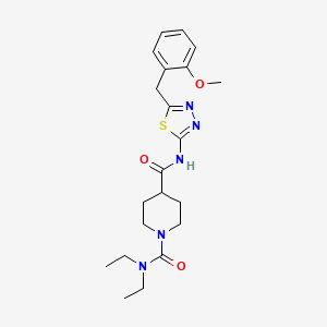 N~1~,N~1~-diethyl-N~4~-[5-(2-methoxybenzyl)-1,3,4-thiadiazol-2-yl]piperidine-1,4-dicarboxamide