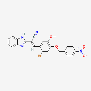 (2E)-2-(1H-benzimidazol-2-yl)-3-{2-bromo-5-methoxy-4-[(4-nitrobenzyl)oxy]phenyl}prop-2-enenitrile