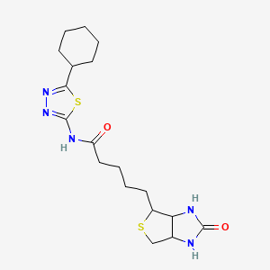 N-(5-cyclohexyl-1,3,4-thiadiazol-2-yl)-5-(2-oxohexahydro-1H-thieno[3,4-d]imidazol-4-yl)pentanamide