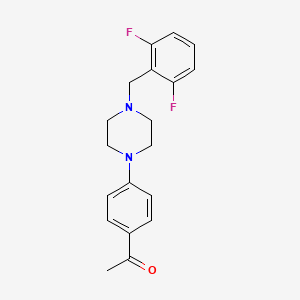 1-[4-[4-[(2,6-Difluorophenyl)methyl]piperazin-1-yl]phenyl]ethanone