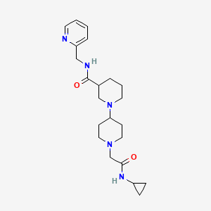 1'-[2-(cyclopropylamino)-2-oxoethyl]-N-(pyridin-2-ylmethyl)-1,4'-bipiperidine-3-carboxamide