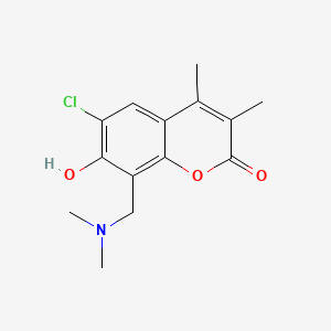 6-chloro-8-[(dimethylamino)methyl]-7-hydroxy-3,4-dimethyl-2H-chromen-2-one