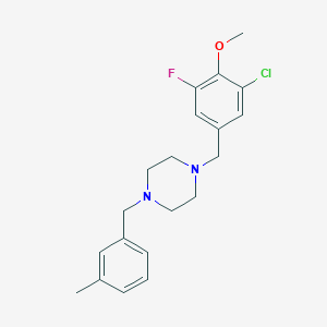 1-(3-chloro-5-fluoro-4-methoxybenzyl)-4-(3-methylbenzyl)piperazine