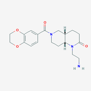 rel-(4aS,8aR)-1-(2-aminoethyl)-6-(2,3-dihydro-1,4-benzodioxin-6-ylcarbonyl)octahydro-1,6-naphthyridin-2(1H)-one hydrochloride