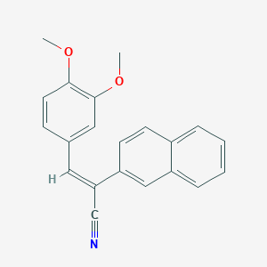 (E)-3-(3,4-dimethoxyphenyl)-2-naphthalen-2-ylprop-2-enenitrile