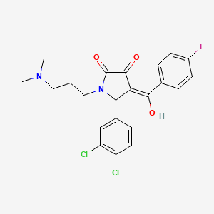 5-(3,4-dichlorophenyl)-1-[3-(dimethylamino)propyl]-4-(4-fluorobenzoyl)-3-hydroxy-1,5-dihydro-2H-pyrrol-2-one