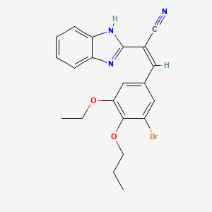 2-(1H-benzimidazol-2-yl)-3-(3-bromo-5-ethoxy-4-propoxyphenyl)acrylonitrile