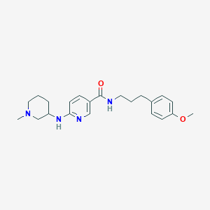 N-[3-(4-methoxyphenyl)propyl]-6-[(1-methylpiperidin-3-yl)amino]nicotinamide