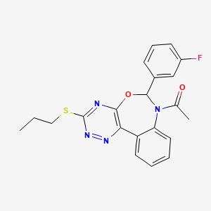 1-[6-(3-FLUOROPHENYL)-3-(PROPYLSULFANYL)[1,2,4]TRIAZINO[5,6-D][3,1]BENZOXAZEPIN-7(6H)-YL]-1-ETHANONE