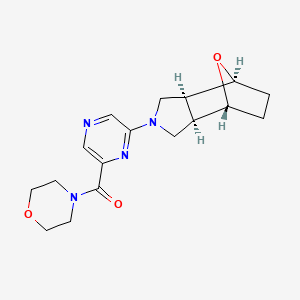 (1R*,2R*,6S*,7S*)-4-[6-(4-morpholinylcarbonyl)-2-pyrazinyl]-10-oxa-4-azatricyclo[5.2.1.0~2,6~]decane