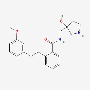 N-[(3-hydroxy-3-pyrrolidinyl)methyl]-2-[2-(3-methoxyphenyl)ethyl]benzamide