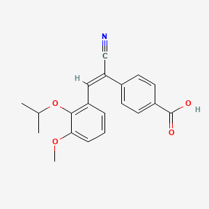 4-[(E)-1-cyano-2-(3-methoxy-2-propan-2-yloxyphenyl)ethenyl]benzoic acid