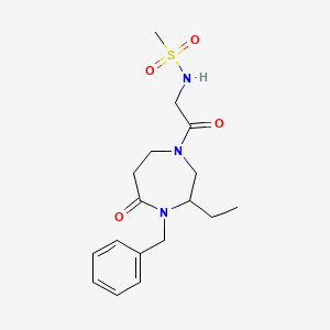 N-[2-(4-benzyl-3-ethyl-5-oxo-1,4-diazepan-1-yl)-2-oxoethyl]methanesulfonamide