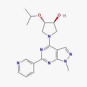 (3S*,4S*)-4-isopropoxy-1-[1-methyl-6-(3-pyridinyl)-1H-pyrazolo[3,4-d]pyrimidin-4-yl]-3-pyrrolidinol