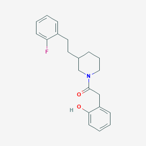 2-(2-{3-[2-(2-fluorophenyl)ethyl]-1-piperidinyl}-2-oxoethyl)phenol