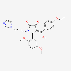 5-(2,5-dimethoxyphenyl)-4-(4-ethoxybenzoyl)-3-hydroxy-1-[3-(1H-imidazol-1-yl)propyl]-2,5-dihydro-1H-pyrrol-2-one