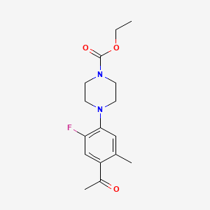 ethyl 4-(4-acetyl-2-fluoro-5-methylphenyl)-1-piperazinecarboxylate