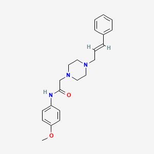 N-(4-methoxyphenyl)-2-{4-[(2E)-3-phenylprop-2-en-1-yl]piperazin-1-yl}acetamide