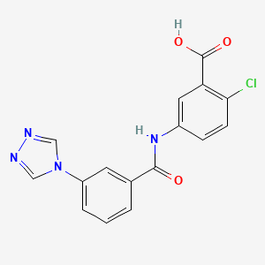 2-chloro-5-{[3-(4H-1,2,4-triazol-4-yl)benzoyl]amino}benzoic acid