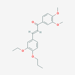 (E)-1-(3,4-dimethoxyphenyl)-3-(3-ethoxy-4-propoxyphenyl)prop-2-en-1-one