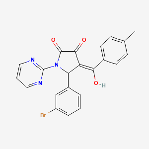 5-(3-bromophenyl)-3-hydroxy-4-(4-methylbenzoyl)-1-(2-pyrimidinyl)-1,5-dihydro-2H-pyrrol-2-one