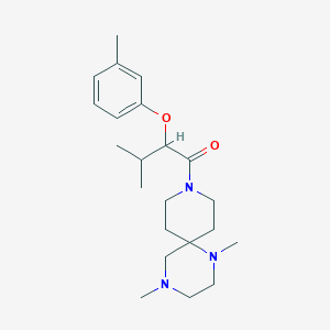 1,4-dimethyl-9-[3-methyl-2-(3-methylphenoxy)butanoyl]-1,4,9-triazaspiro[5.5]undecane