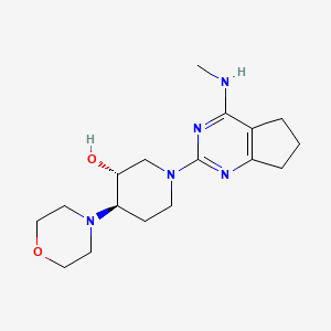 (3R,4R)-1-[4-(methylamino)-6,7-dihydro-5H-cyclopenta[d]pyrimidin-2-yl]-4-morpholin-4-ylpiperidin-3-ol