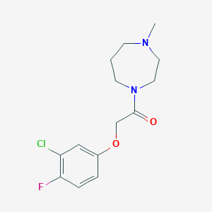 2-(3-Chloro-4-fluorophenoxy)-1-(4-methyl-1,4-diazepan-1-yl)ethanone