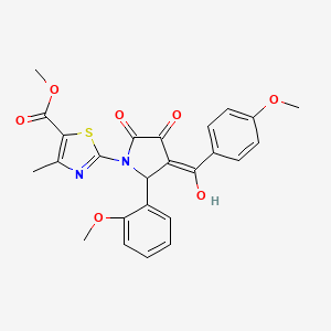 methyl 2-[3-hydroxy-4-(4-methoxybenzoyl)-5-(2-methoxyphenyl)-2-oxo-2,5-dihydro-1H-pyrrol-1-yl]-4-methyl-1,3-thiazole-5-carboxylate