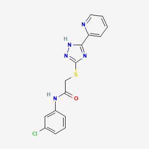 N-(3-chlorophenyl)-2-[(5-pyridin-2-yl-1H-1,2,4-triazol-3-yl)sulfanyl]acetamide