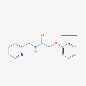 2-(2-tert-butylphenoxy)-N-(pyridin-2-ylmethyl)acetamide