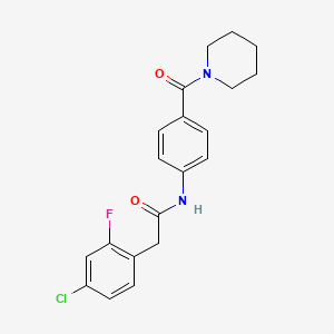 2-(4-chloro-2-fluorophenyl)-N-[4-(1-piperidinylcarbonyl)phenyl]acetamide