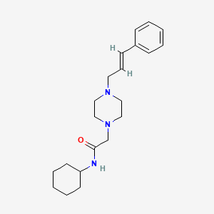 N-cyclohexyl-2-{4-[(2E)-3-phenylprop-2-en-1-yl]piperazin-1-yl}acetamide