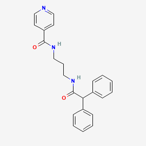 N-{3-[(diphenylacetyl)amino]propyl}pyridine-4-carboxamide