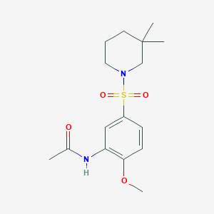 N-{5-[(3,3-dimethyl-1-piperidinyl)sulfonyl]-2-methoxyphenyl}acetamide