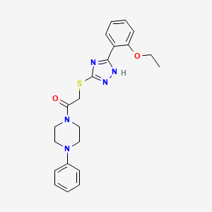 2-{[5-(2-ethoxyphenyl)-1H-1,2,4-triazol-3-yl]sulfanyl}-1-(4-phenylpiperazin-1-yl)ethanone