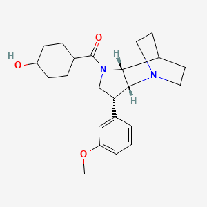 cis-4-{[(3R*,3aR*,7aR*)-3-(3-methoxyphenyl)hexahydro-4,7-ethanopyrrolo[3,2-b]pyridin-1(2H)-yl]carbonyl}cyclohexanol