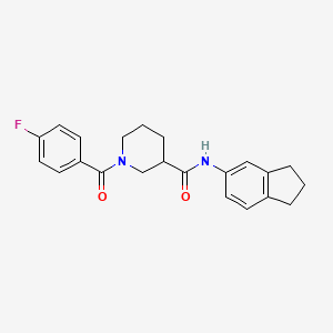 N-(2,3-dihydro-1H-inden-5-yl)-1-(4-fluorobenzoyl)-3-piperidinecarboxamide