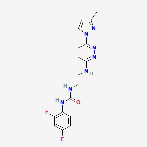 N-(2,4-difluorophenyl)-N'-(2-{[6-(3-methyl-1H-pyrazol-1-yl)-3-pyridazinyl]amino}ethyl)urea